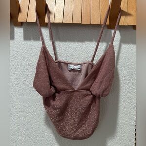 Pink Shimmer Crop Top